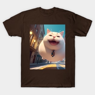 Selfie Fat cat - Modern digital art T-Shirt